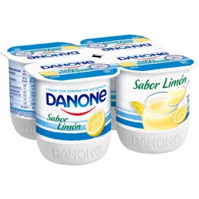 DANONE yogur sabor limon pack 4 unidades